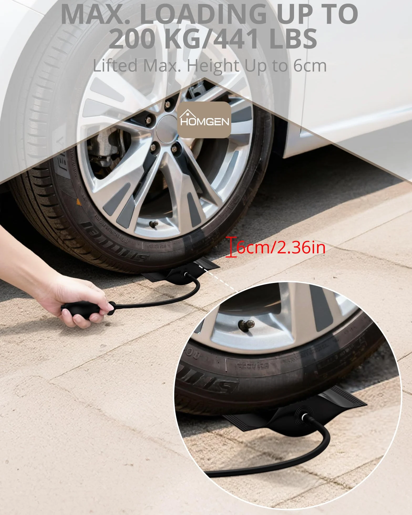 HOMGEN Torba Air Wedge Up Popularne 4 szt. Klin Powietrza Pompka Narzędzia Samochodowe do montażu okien drzwi i naprawy samochodu z 8 plastikowymi klinami