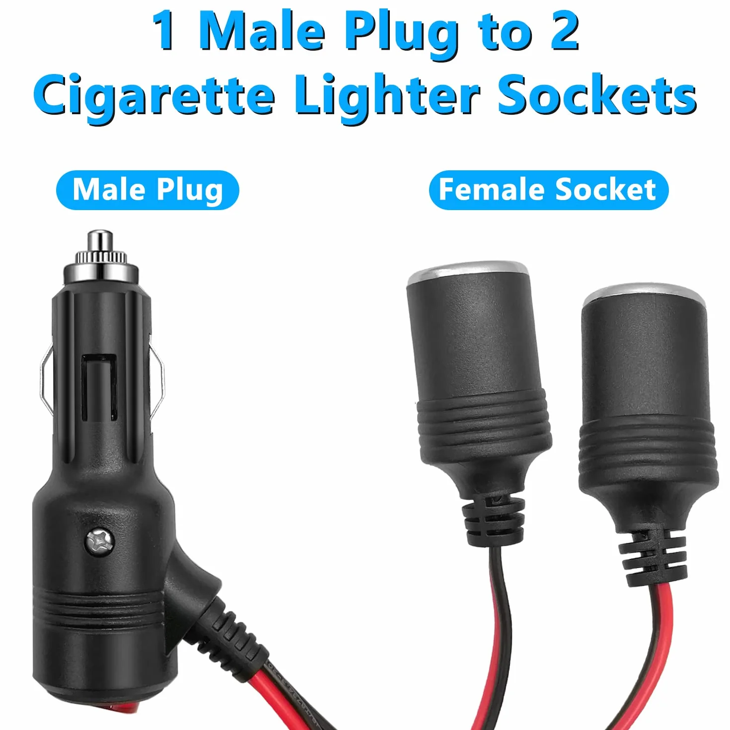12V/24V Adapter rozdzielacza zapalniczki samochodowej 2 gniazdka USB Ładowarka samochodowa