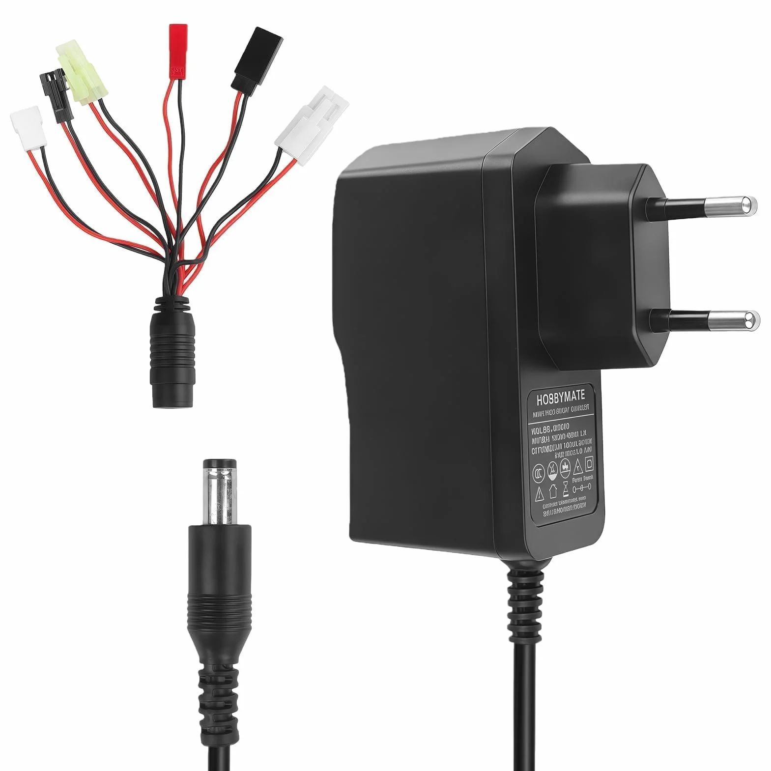 Ładowarka do akumulatorów Airsoft 2–10S NiMH NiCd 2,4–12 V, uniwersalny adapter z 6 mini/standardowymi złączami Tamiya, SM 2P, JST, HuanQi, XH3P, ładowarka do akumulatorów