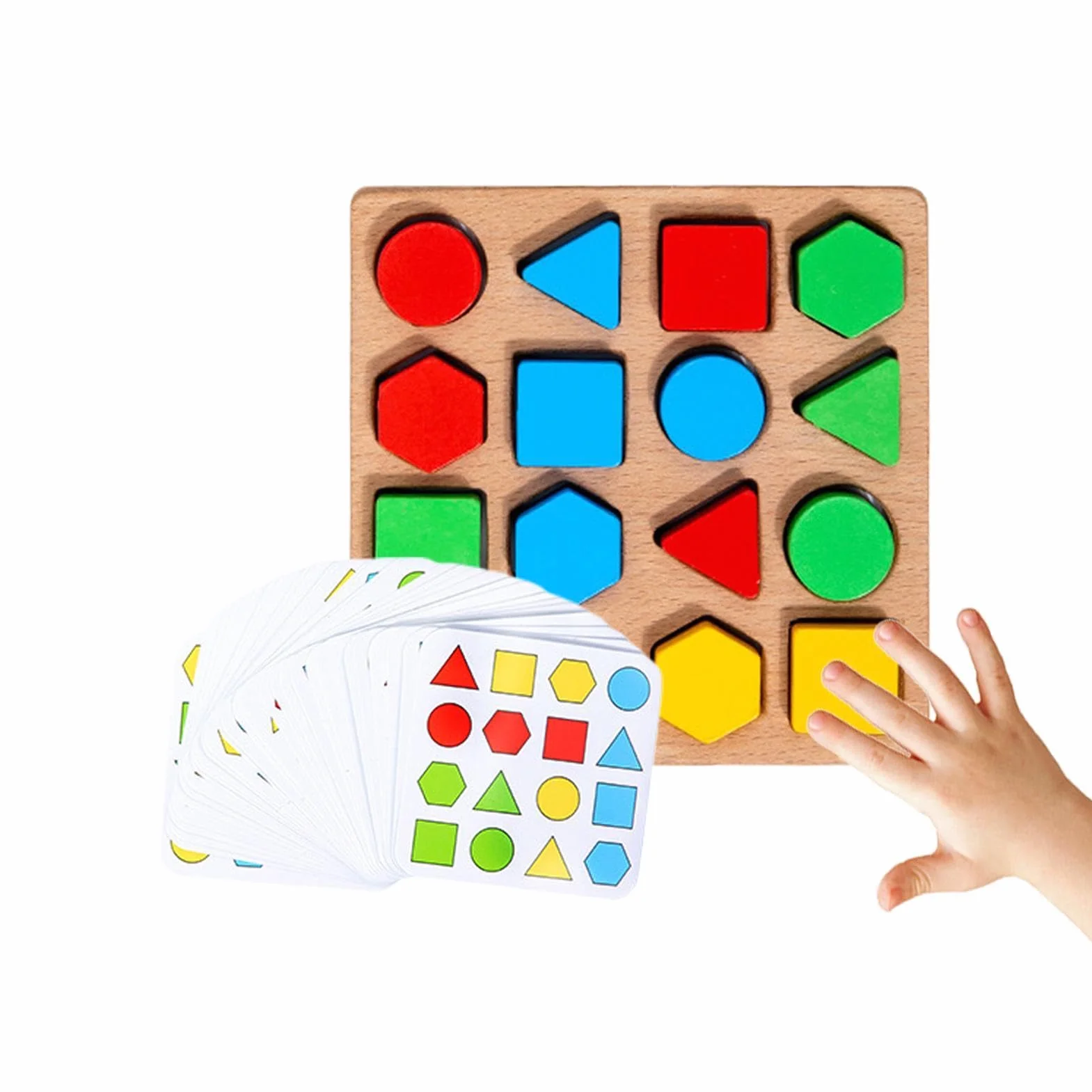 Układanka Kształtów,Sortowanie i Dopasowywanie Edukacyjna Zabawka | 16-elementowe Klocki Puzzle - Do Podróży Dla Chłopców Dziewczynek 3+ Prezent dla Dzieci Szkolny Zajęcia