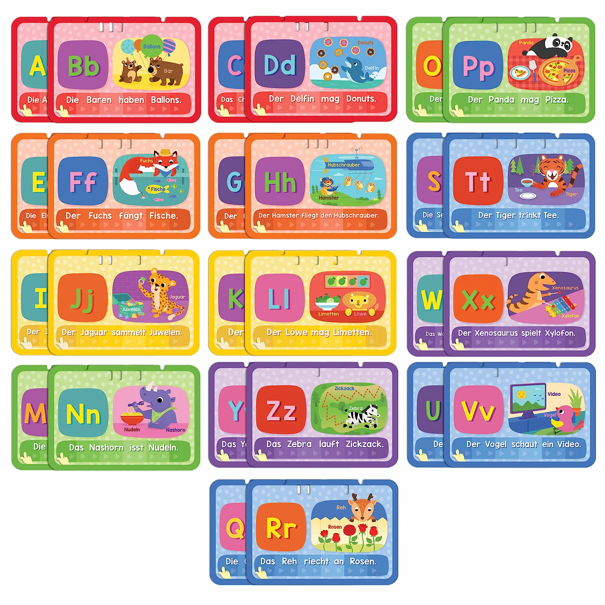 VTech ABC - tablica do nauki z drukowanymi kartami z literami i treściami do nauki na temat liter, dźwięków, przedmiotów i figurek, kolorów i wielu innych – dla dzieci w wieku 4-7 lat