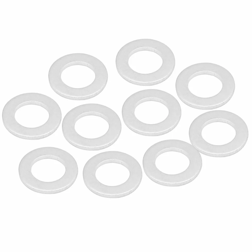 Uszczelki korka spustowego, auto 14 mm 10 sztuk Korek spustowy Podkładki dociskowe zgniatane Uszczelki 94109-14000 aluminium srebrne