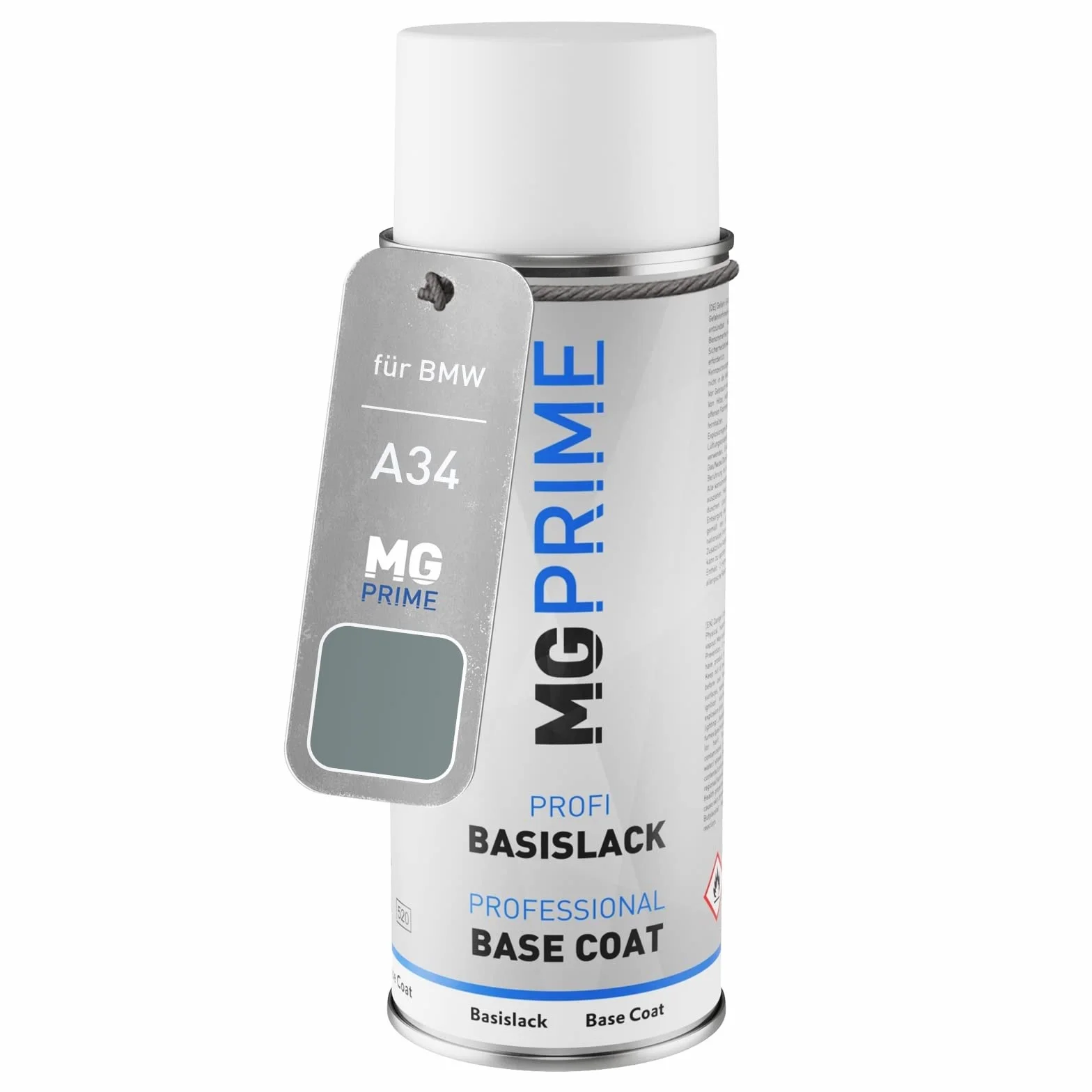 MG PRIME Lakier samochodowy Puszka z aerozolem dla BMW A34 Arktis Metallic/Arctic Metallic Puszka z aerozolem bazowym 400ml