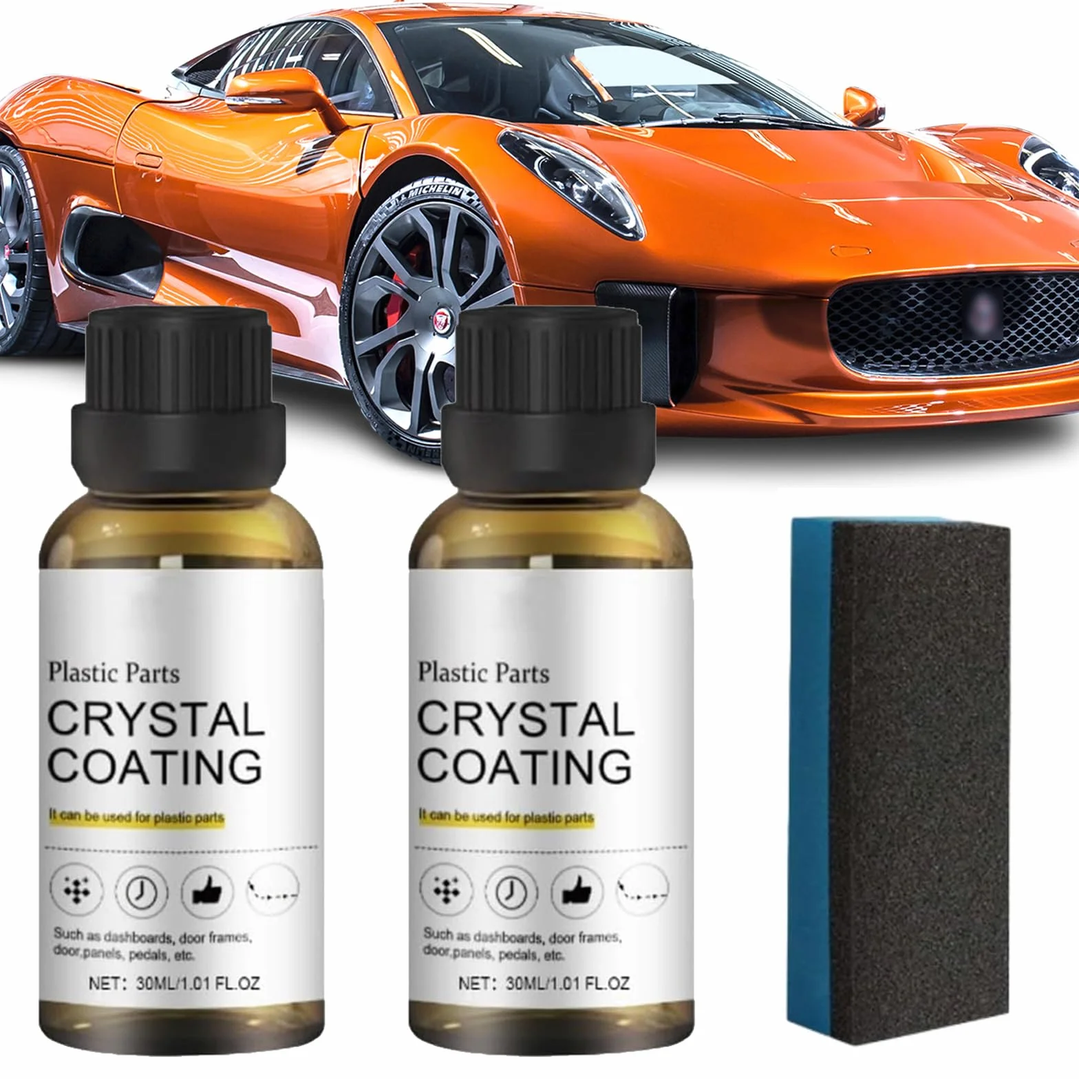 Crystal Coating do samochodów, tworzywo sztuczne, środek renowacyjny (2)