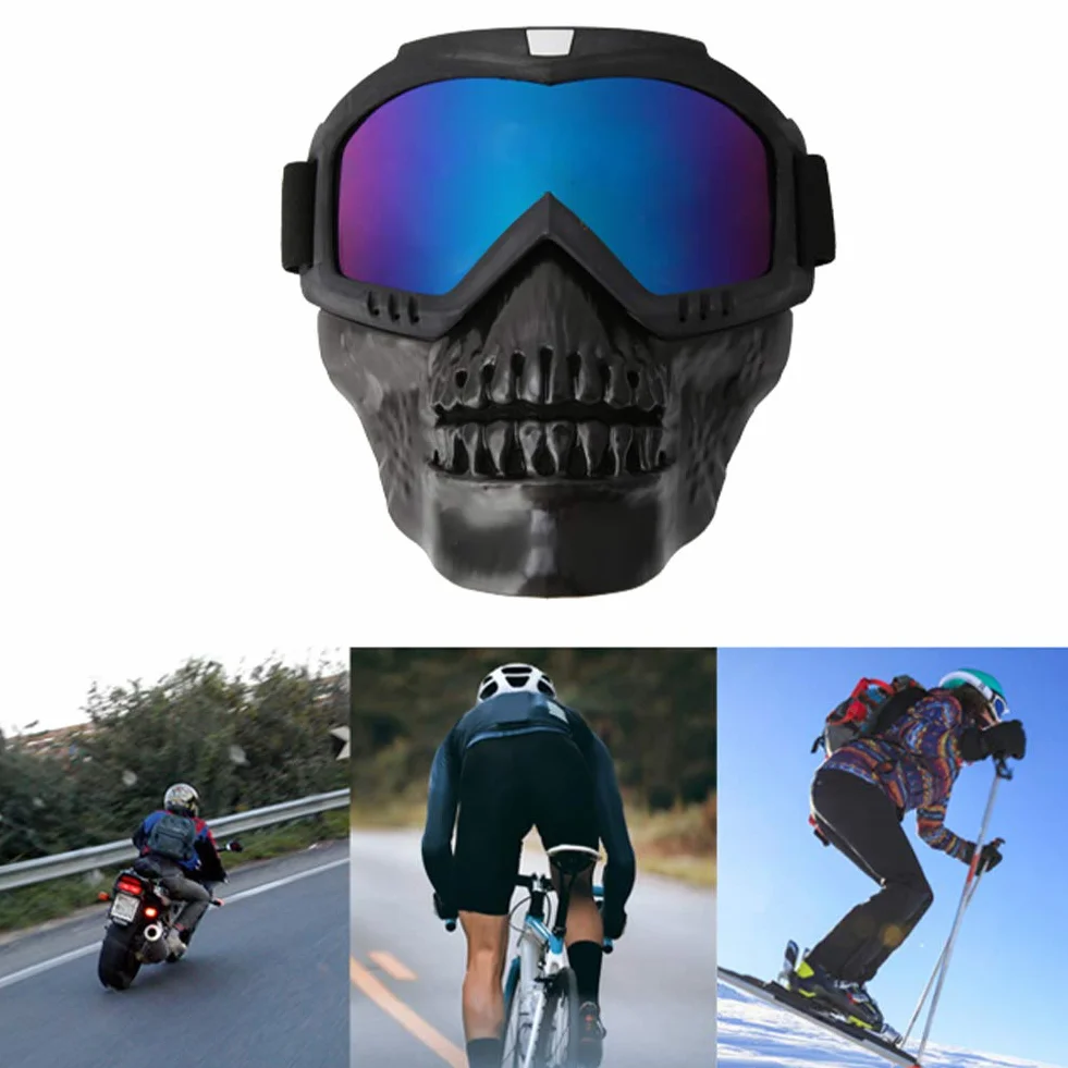 Demeras Okulary motocyklowe Motocross Maska Zdejmowana na Twarz ATV