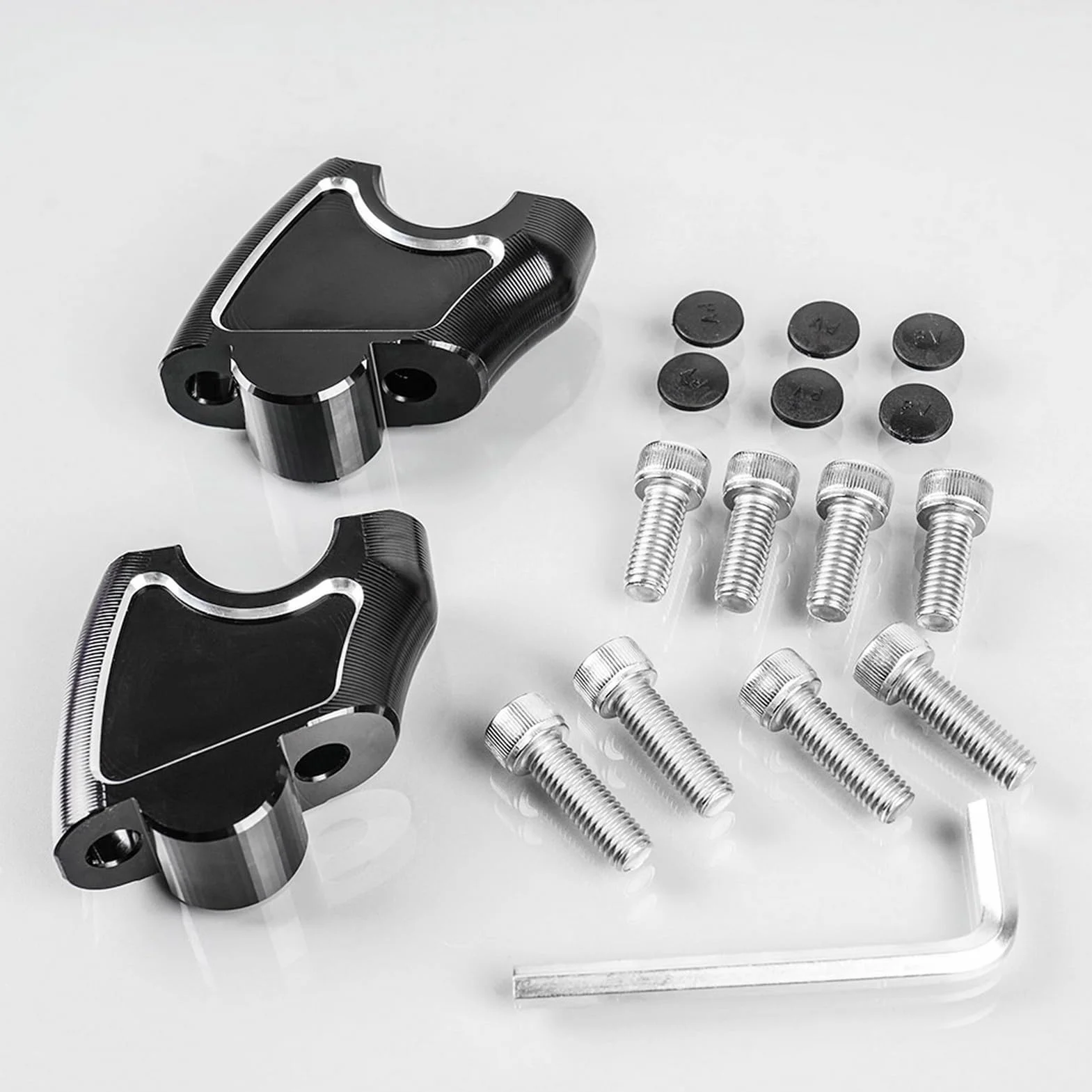 WOOGA Wzmocnienia kierownicy 45 mm Zestaw zaciskowy 25 mm do tyłu kompatybilny z Honda Rebel CMX 1100 CMX 500 CMX 300 CMX 250 2017-2024