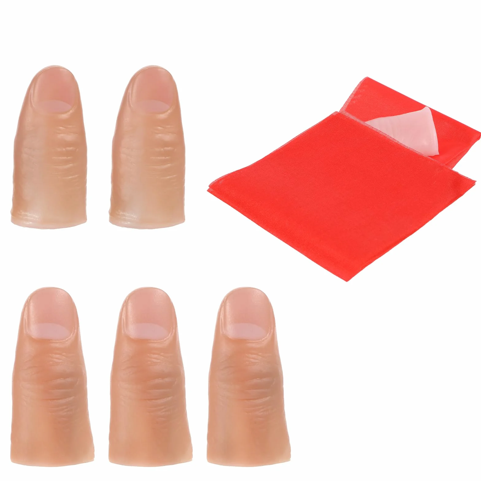 Sztuczne palec kciuk sztuczna końcówka kciuka do magicznych sztuczek, dowcipów, artykuły imprezowe, miękka magiczna sztuczka, kciuk, znikający, magiczny kciuk z szalikiem, do zanikania, wymiany i