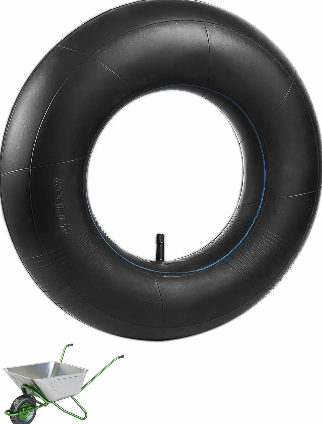 1 x dętka 4.80 4.00-8 z prostym zaworem TR‑13, wąż do koła taczki 480 x 400 8 opony do taczki