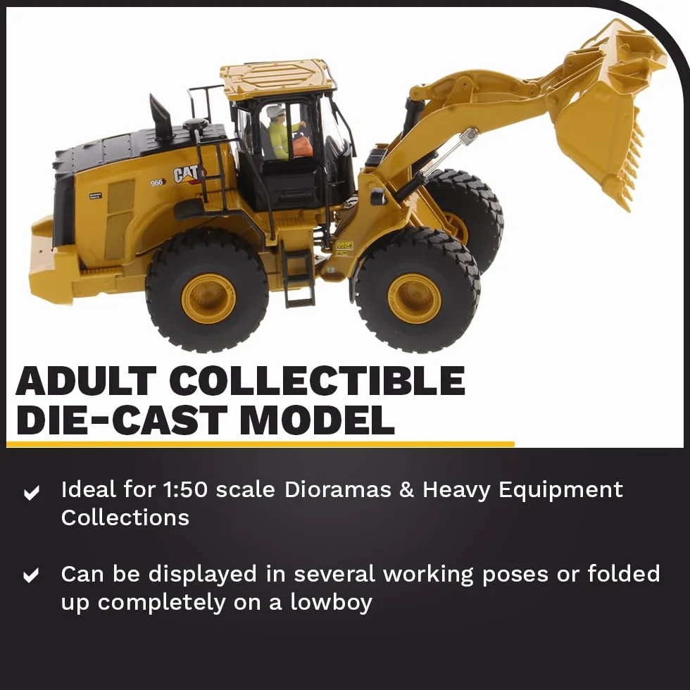 Diecast Masters 85686 - Ładowarka kołowa Caterpillar, Next Gen Cat 966, skala 1:50, ok. 6,6 x 7,3 x 18,2 cm, od 14 lat