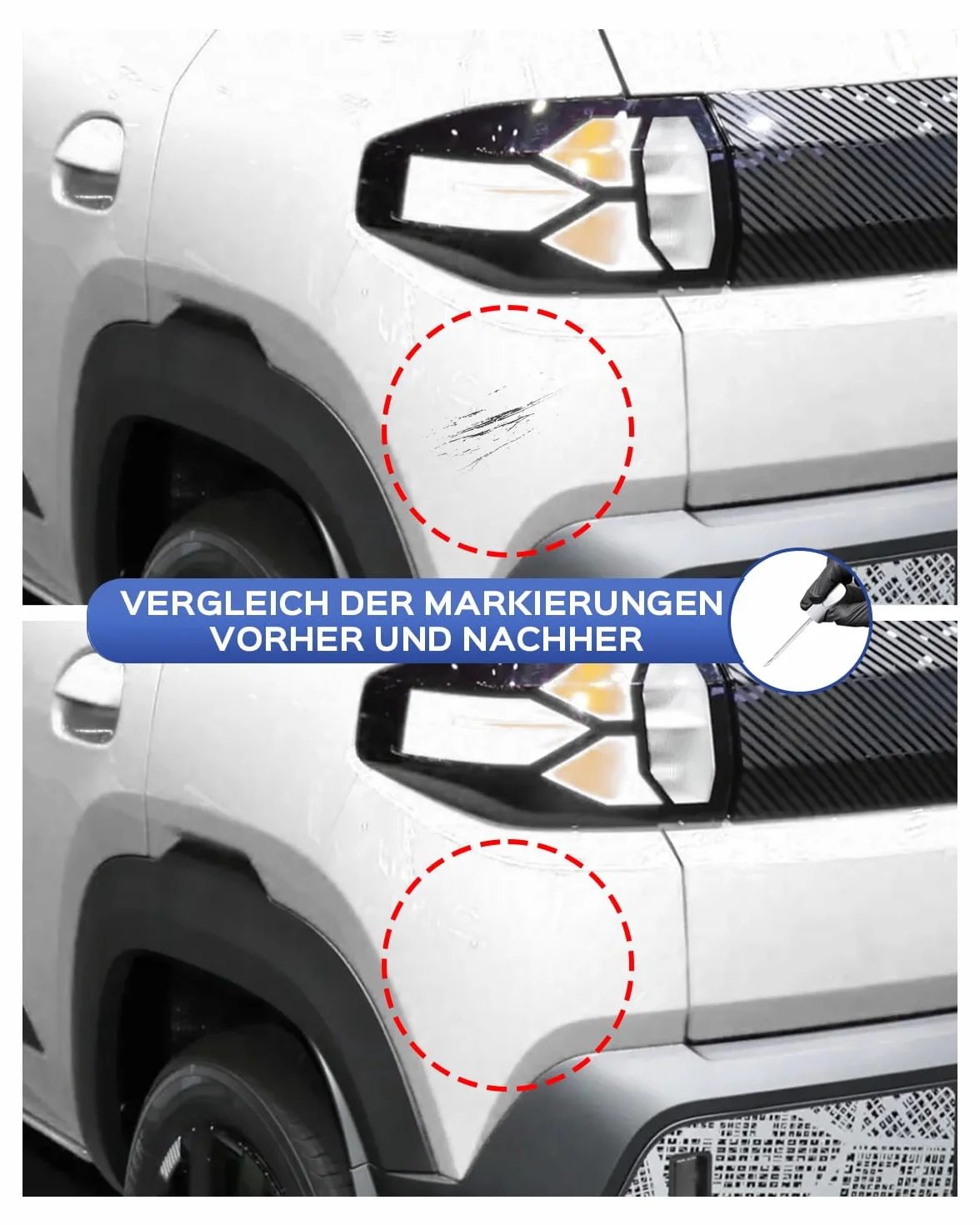 Farba korekcyjna Dacia Dusty Grey Metallic – dokładne dopasowanie do zarysowań i odprysków