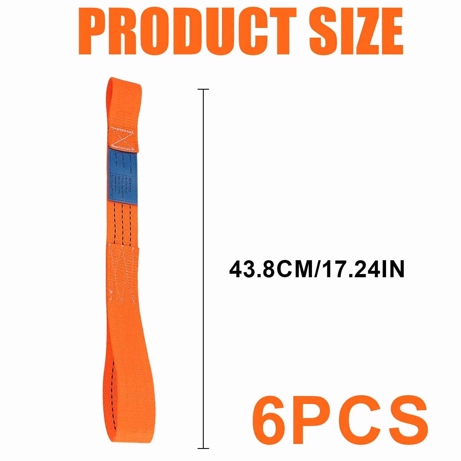 Pasy mocujące 6 sztuk 43,8 x 3,8 cm 1000 kg do motocykla ATV UTV