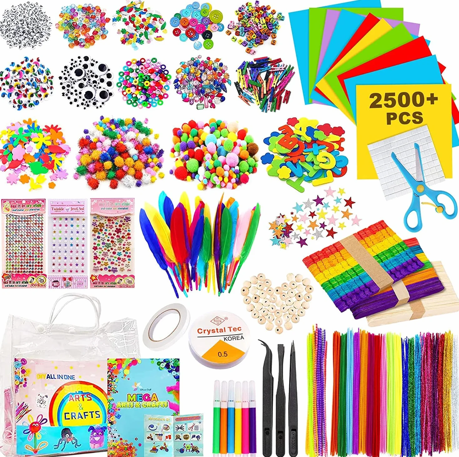 2500 sztuk zestaw DIY dla dzieci, rękodzieło, prezent urodzinowy