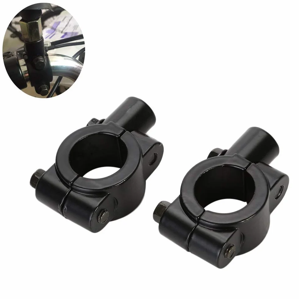 Uniwersalne uchwyty motocyklowe 8 mm do kierownicy 22 mm czarne