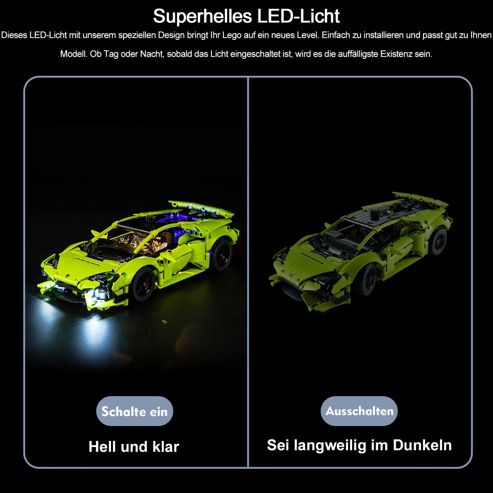 Zestaw oświetleniowy modelu LEGO 42161 Lamborghini Huracán Tecnica, zestaw oświetleniowy LED, kreatywna zabawka dla dorosłych i dzieci (zestaw nie obejmuje modelu)