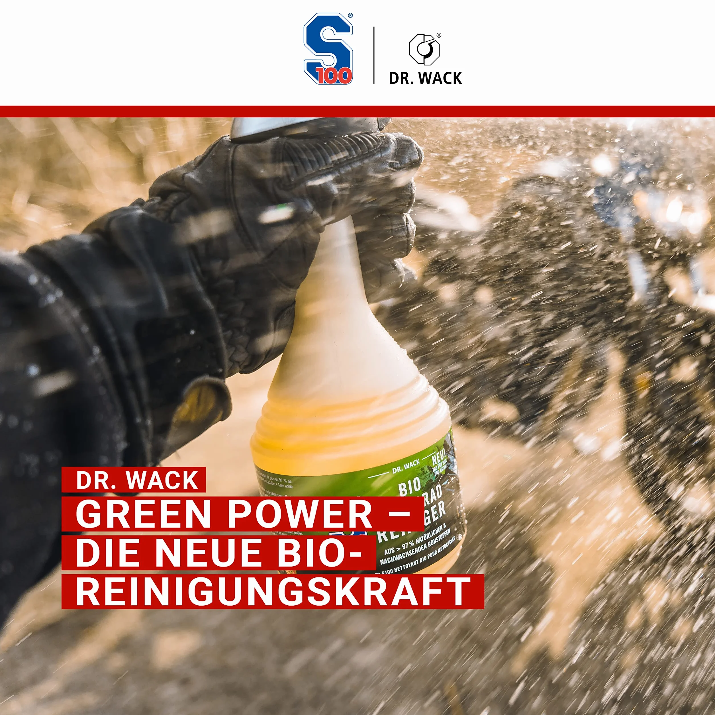 DR. WACK S100 Bio środek czyszczący do motocykli 750 ml – skuteczne czyszczenie bez pozostawiania śladów – ekologiczny środek czyszczący do motocykli – biodegradowalny i bezpieczny dla materiału –