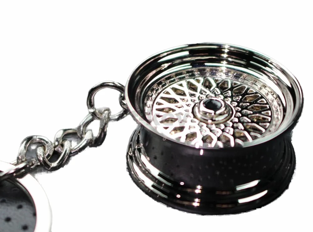 VmG-Store BBS Style chromowana felga breloczek do kluczy - masywny wisiorek OEM VAG Dub