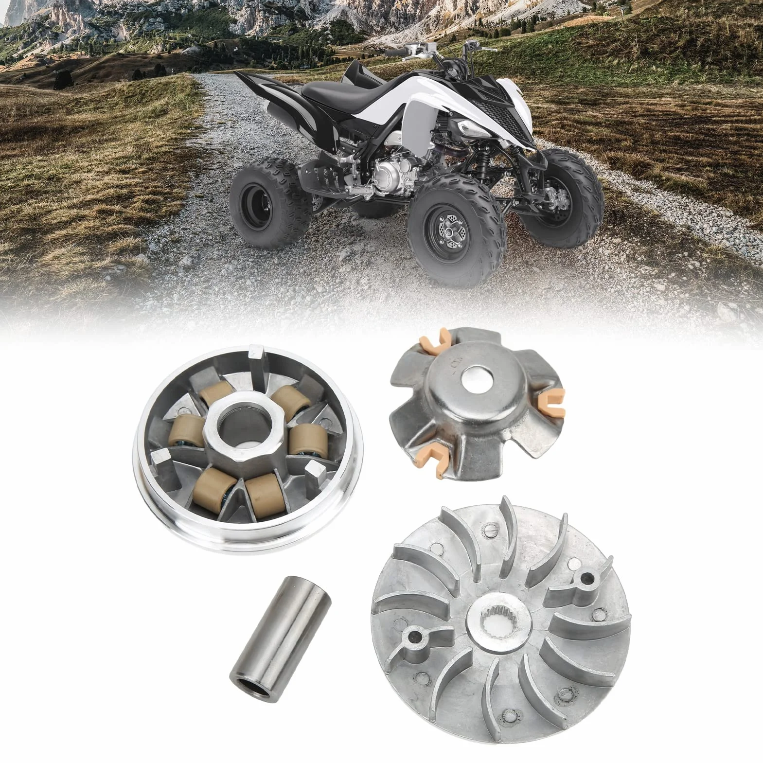 Zespół wariatora, wysokowydajny zestaw sprzęgła wariatora wyścigowego, metalowy zestaw do skutera, zestaw wariatorów, akcesoria motocyklowe, do GY6 125 150