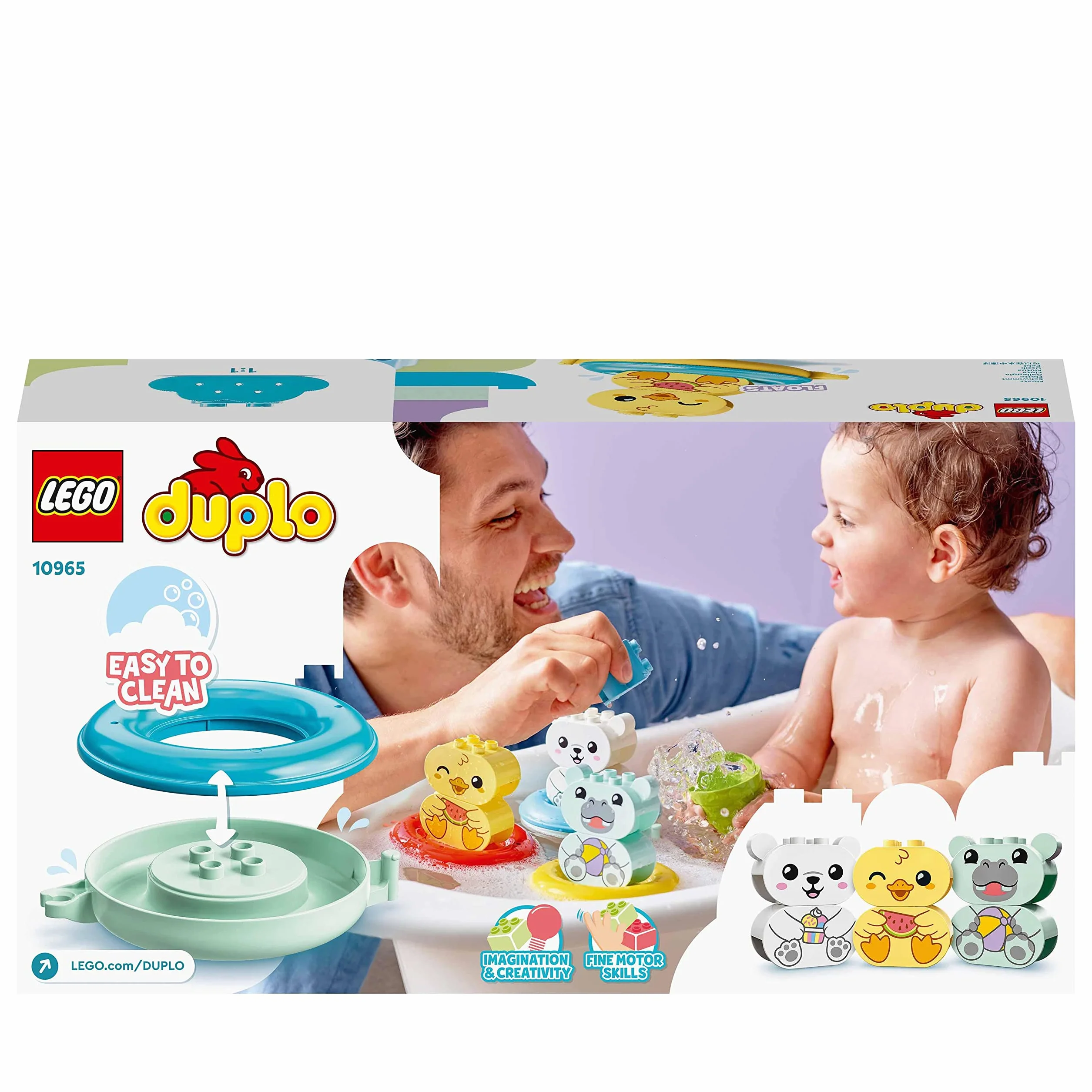 LEGO® DUPLO® 10965 Moja pierwsza zabawa w kąpieli: pływający pociąg ze zwierzątkami (14 elementów)