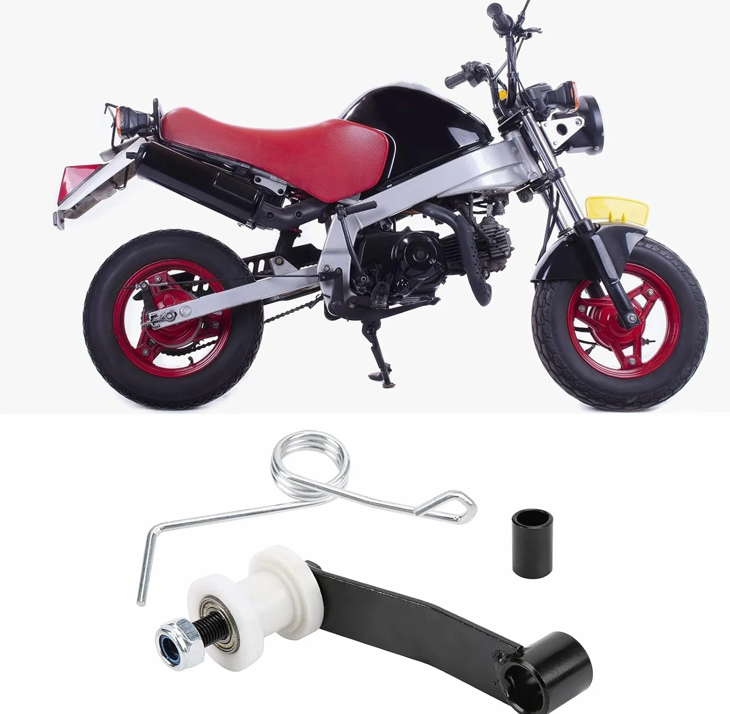 Aramox Napinacz Rolkowy Łańcucha ze Sprężyną do ATV Gokart 420 428 530