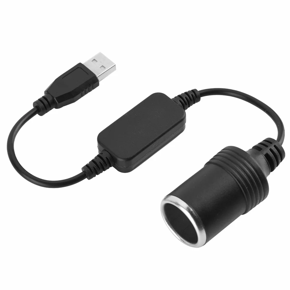 Adapter Port USB 12V do Zapalniczki Samochodowej 5V USB A Męski na Gniazdo Żeński Konwerter