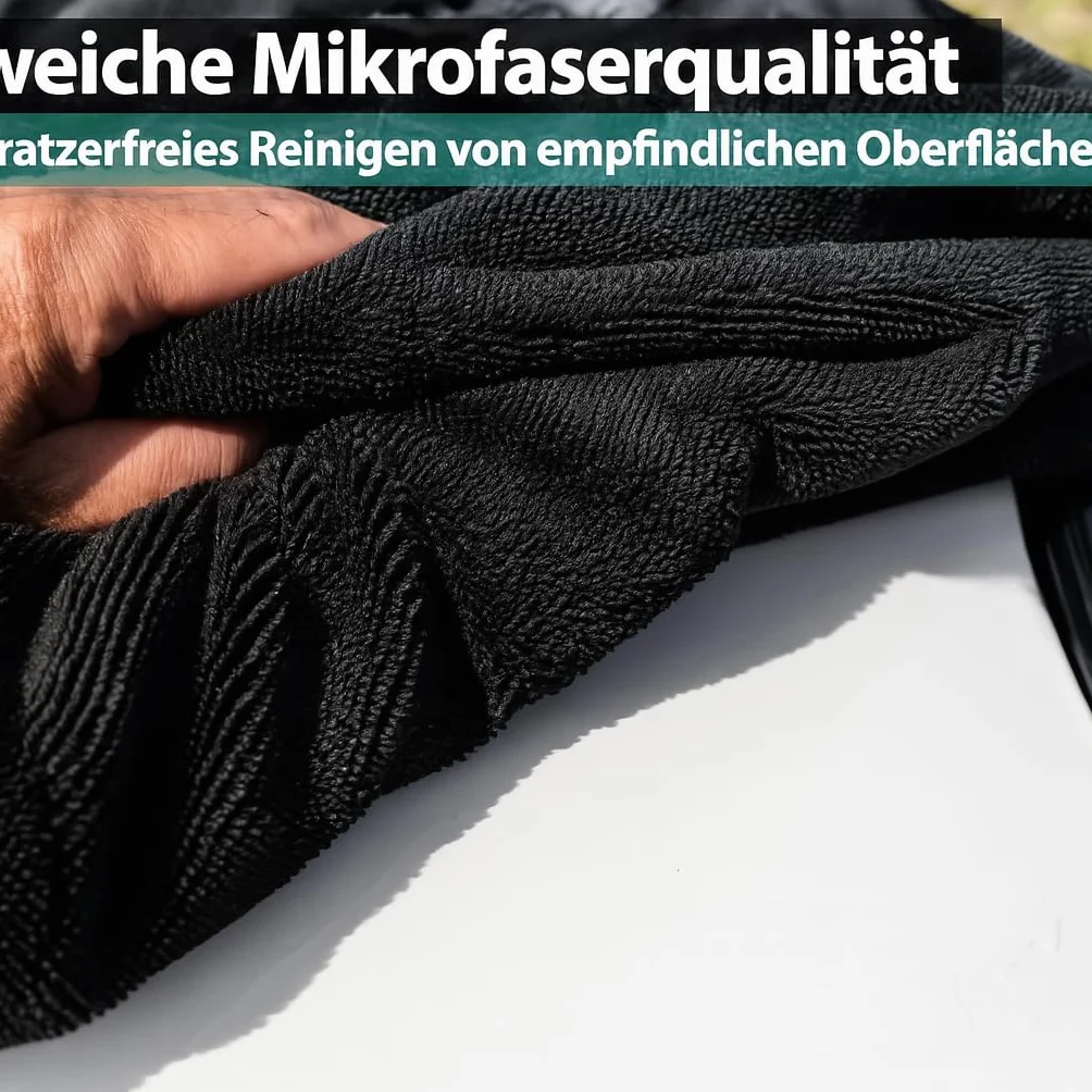 Kemes ściereczek mikrofibra do samochodu XXL 80 x 50 cm Premium 1400 GSM, 5-krotna, bardzo chłonna do polerowania i pielęgnacji
