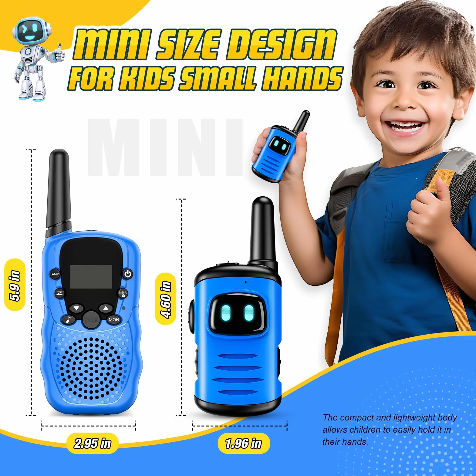 EUCOCO Walkie Talkie dzieci, zabawki od 3 4 5 6 7 8 lat młode prezent Młody 3-10 lat gry na świeżym