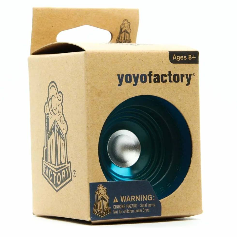 YoyoFactory Atom Smasher Yo-Yo z łożyskiem kulkowym - NIEBIESKI (nowoczesne jojo, sznur i końcówki w zestawie)
