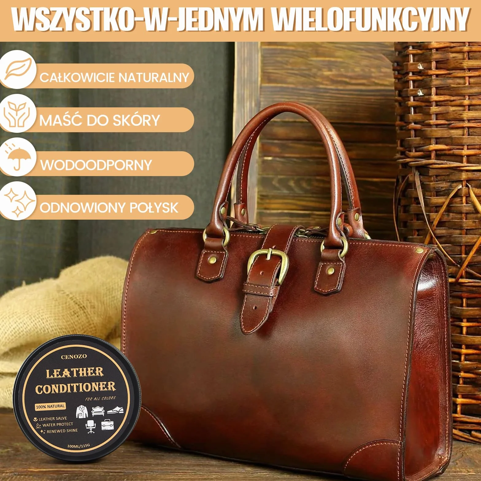 Pielęgnacja Skóry z Szczotką z Końskiego Włosia,Bezbarwna,100ml Pasta do Butów Wodoodporna do Zmiękczania i Nabłyszczania do Pielęgnacji Skóry Kanapa Skórzana,Buty Skórzane,Siodło dla Każdego Koloru