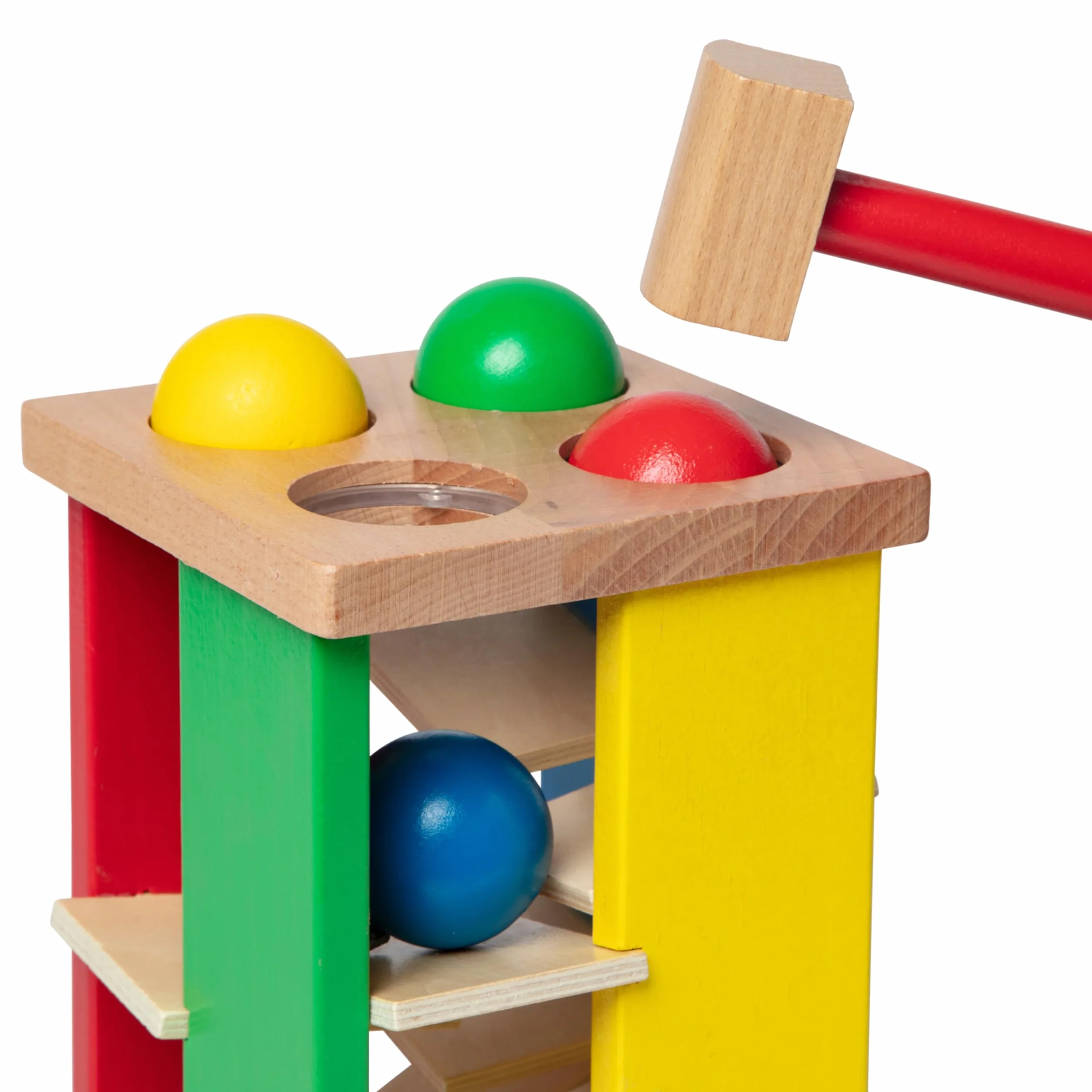 Melissa & Doug – wieża do wbijania i toczenia | zabawka rozwojowa | motoryka | rozwiązywanie problemów | 3+ | prezent dla chłopca lub dziewczynki