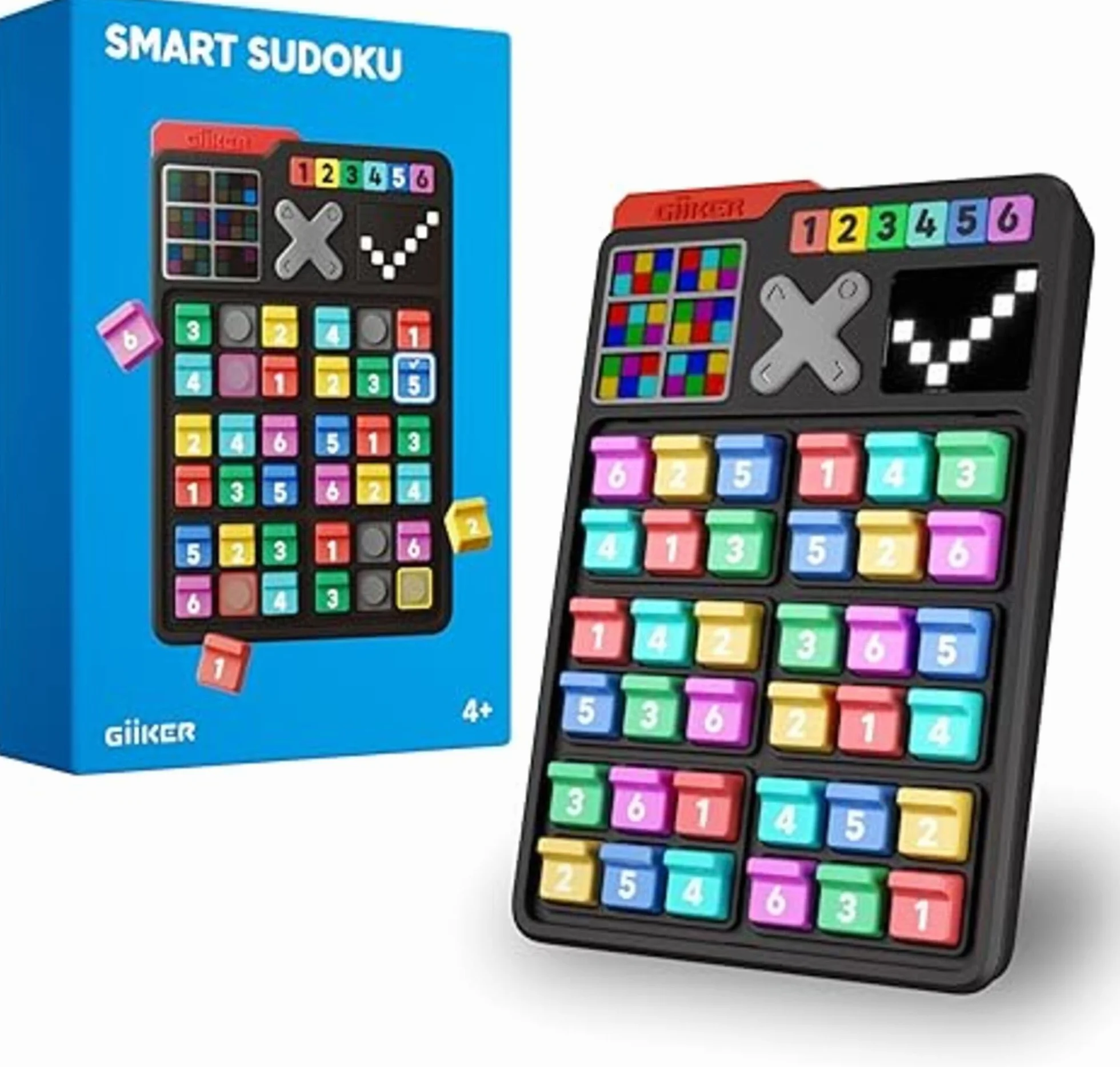 GiiKER Inteligentne puzzle Sudoku, oryginalne Sudoku z 2500 wyzwaniami dla dzieci, łamigłówki dla dzieci, gry podróżne, prezenty urodzinowe dla chłopców i dziewczynek
