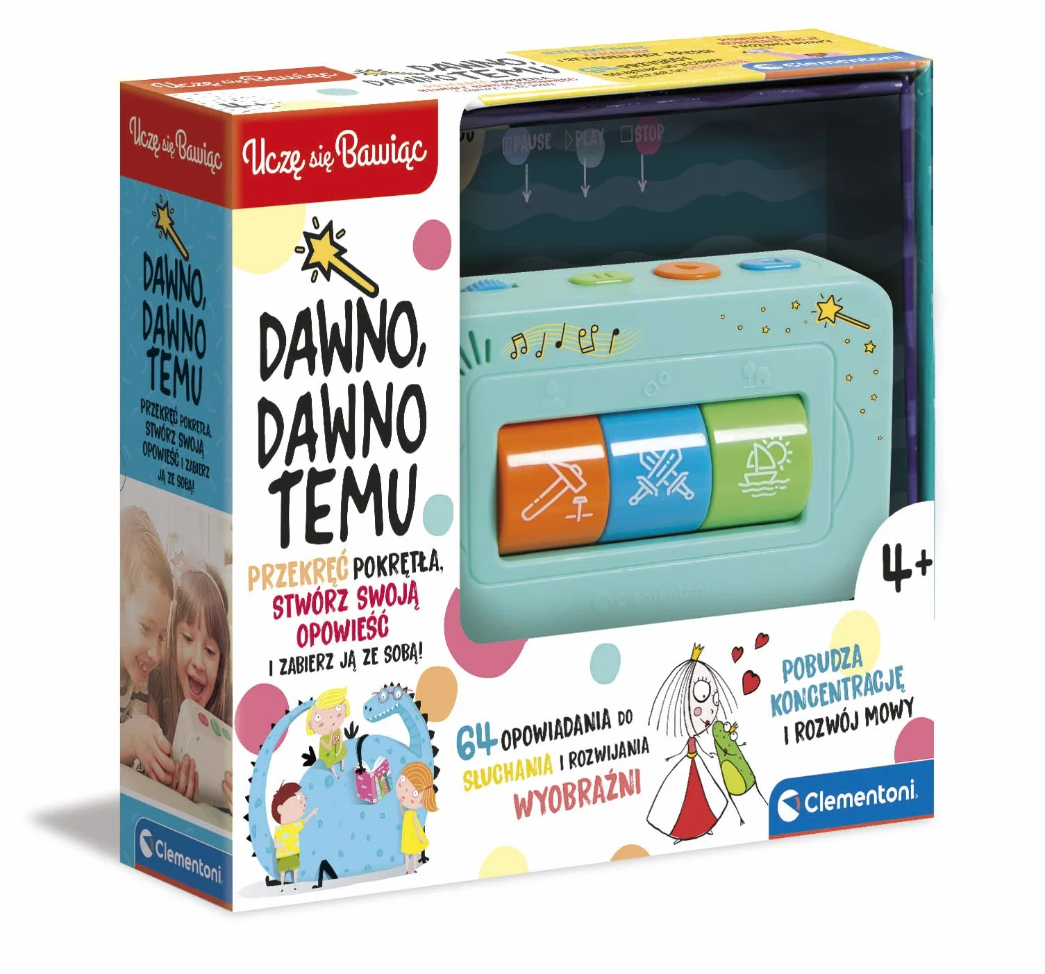 Clementoni - 50680 - Uczę się Bawiąc Gawędziarz - Dawno, Dawno Temu Mówiąca Elektroniczna Gra Edukacyjna dla Dzieci od 4 Lat Wersja Polska