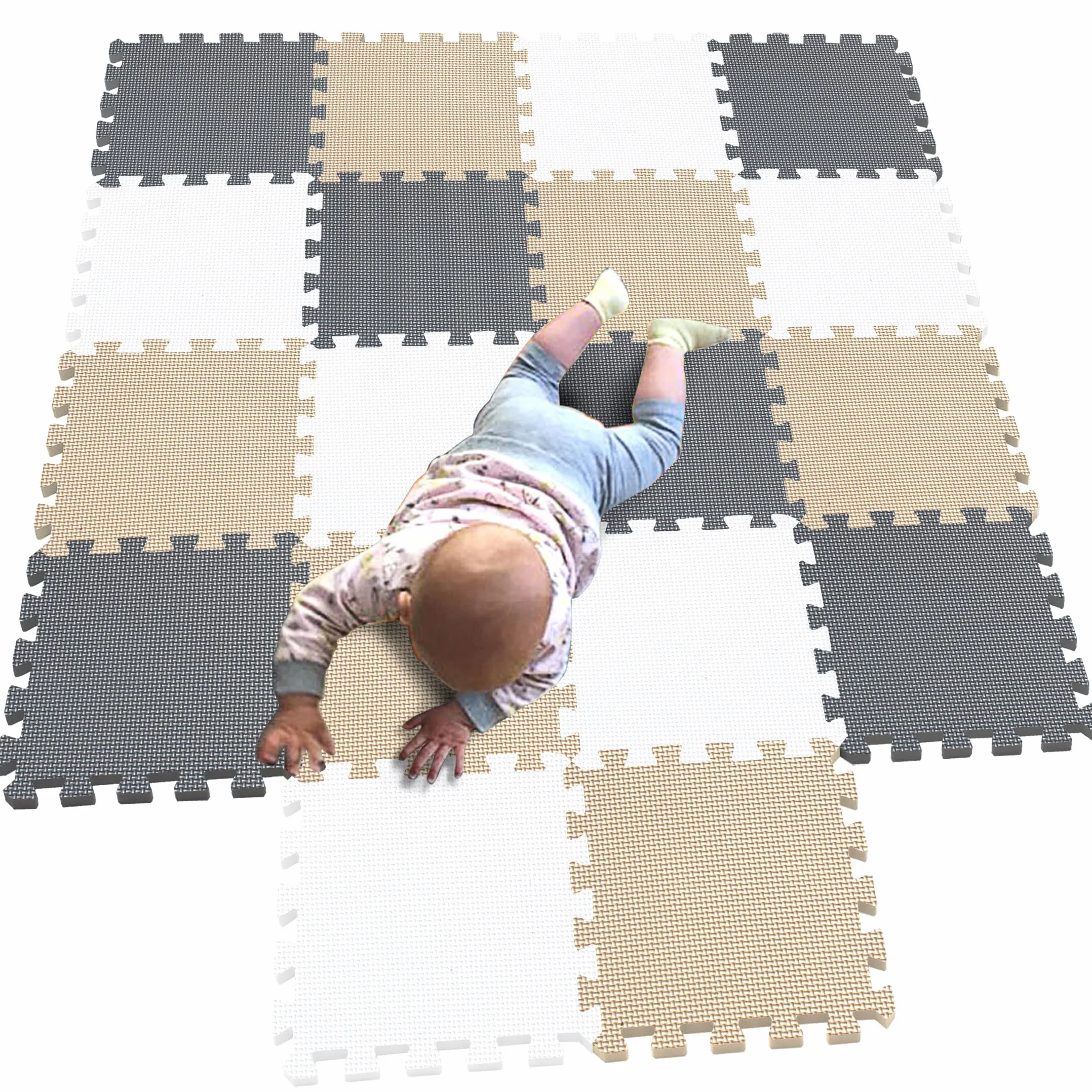 18 sztuk Mata do puzzli dla niemowląt z płytką piankową interaktywna mata do zabawy dla dzieci i małych graczy G301018-101110112