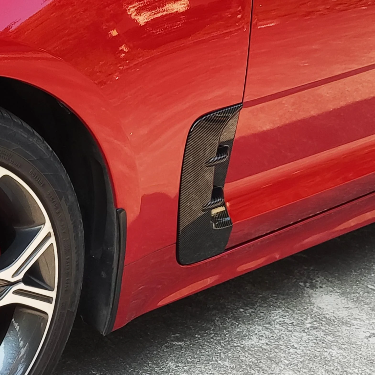 Youtoocar osłony bocznego błotnika do Kia Stinger 2018-2023 wzór z włókna węglowego