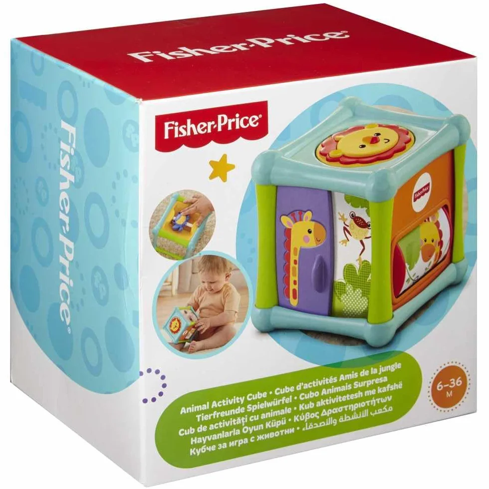 Fisher-Price BFH80 – Tierfreunde kostka, zabawka dla dzieci od 6 miesięcy