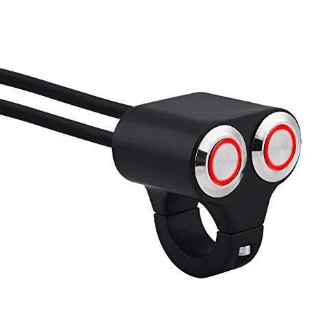 przełącznik kierownicy przełącznik sterujący kierownicy motocykla włączanie/wyłączanie ręczny przycisk powrotu 7/8 cali 22 mm uniwersalny przełącznik reflektorów wskaźnik LED ze stopu aluminium (typ