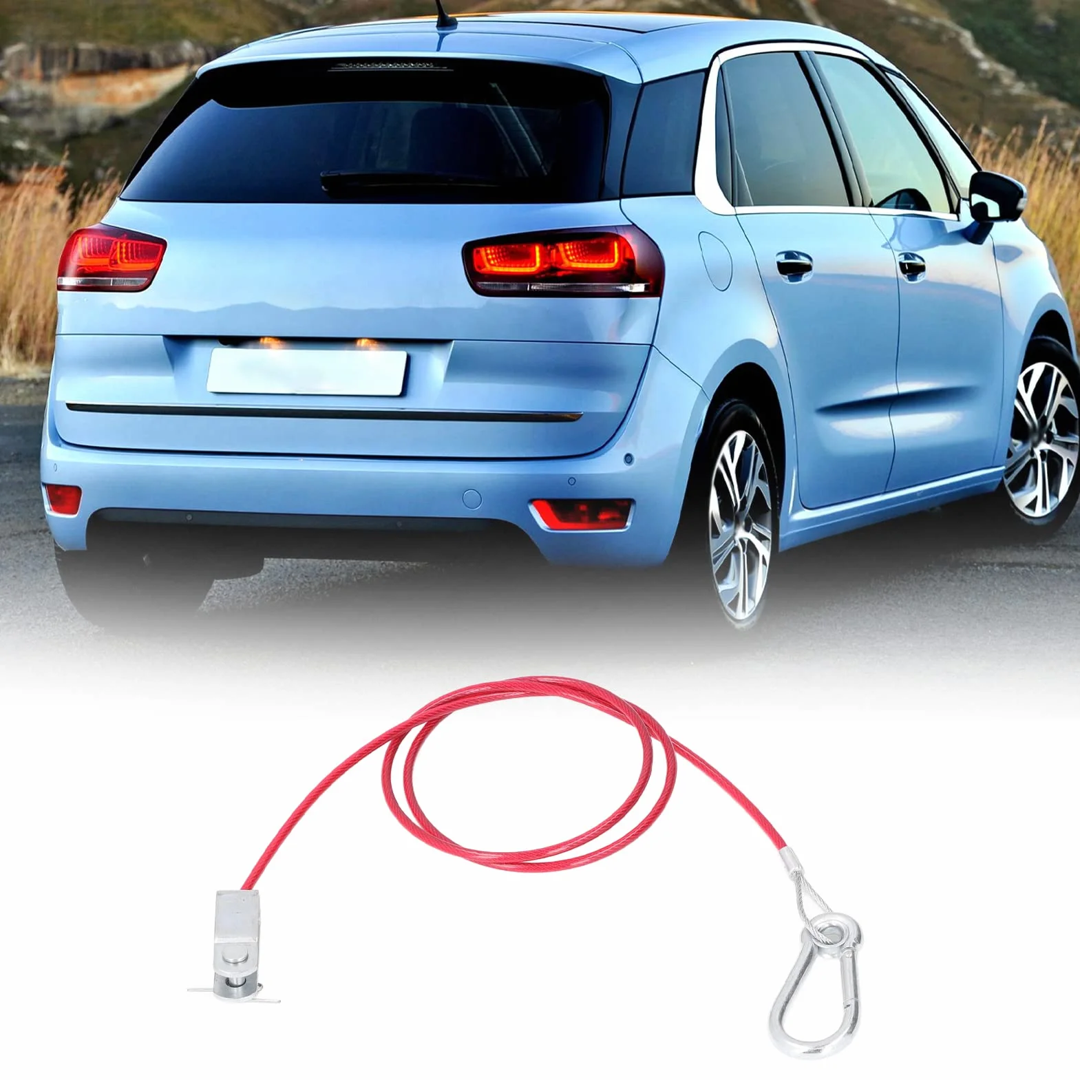 Przerwa Bezpieczeństwa Samochodu 3,3 Stopy Kabel Zrywający Anti Drop ze Stali Nierdzewnej ABS Linka do Przyczepy