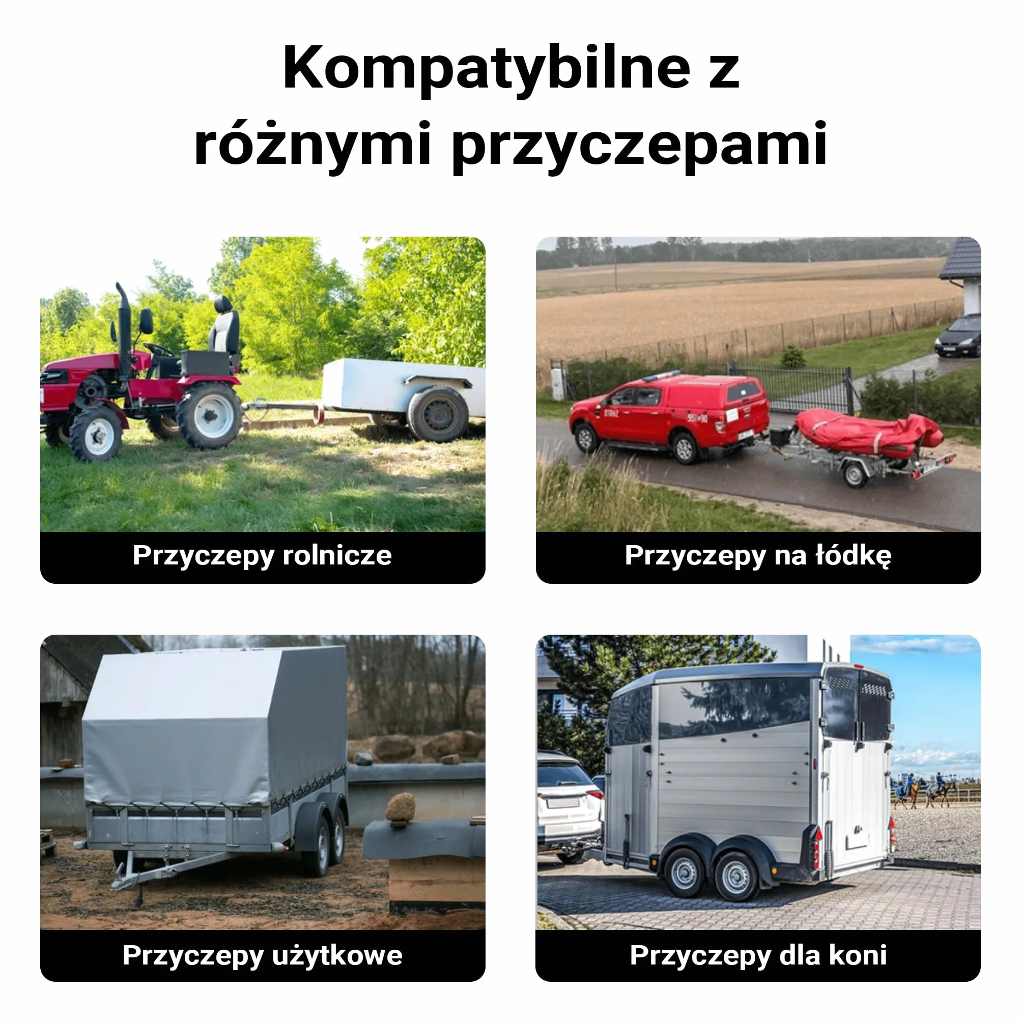 Wiltec Podwójne koło podporowe 260x85 mm 200 kg do przyczep