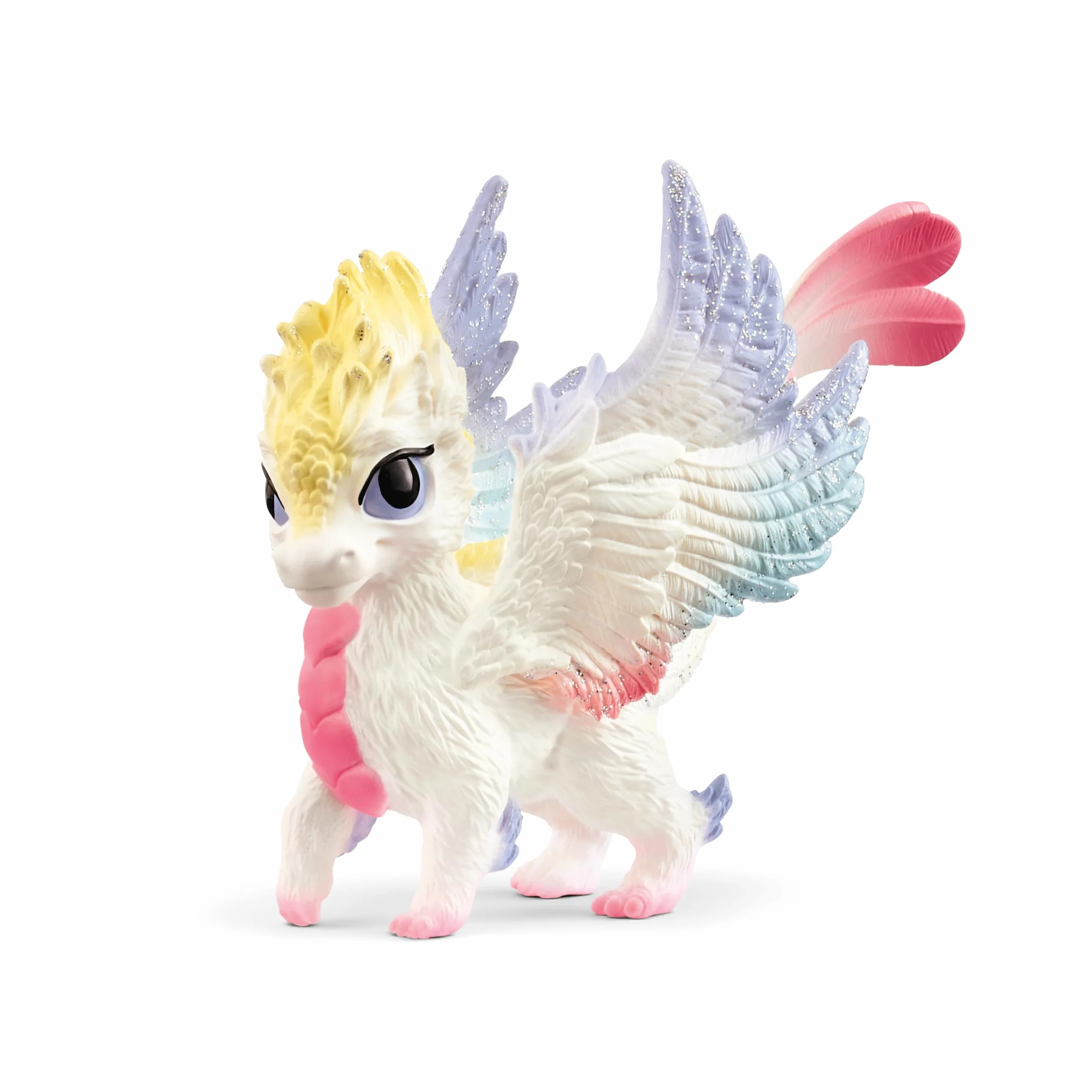 schleich BAYALA | Tęczowy smoczek 70825 | figurka z kolorowymi skrzydłami i brokatem | Dekoracja i figurka kolekcjonerska | Prezent dla dziewczynek i chłopców | Zabawka od 5 lat | 6 x 10 x 7 cm