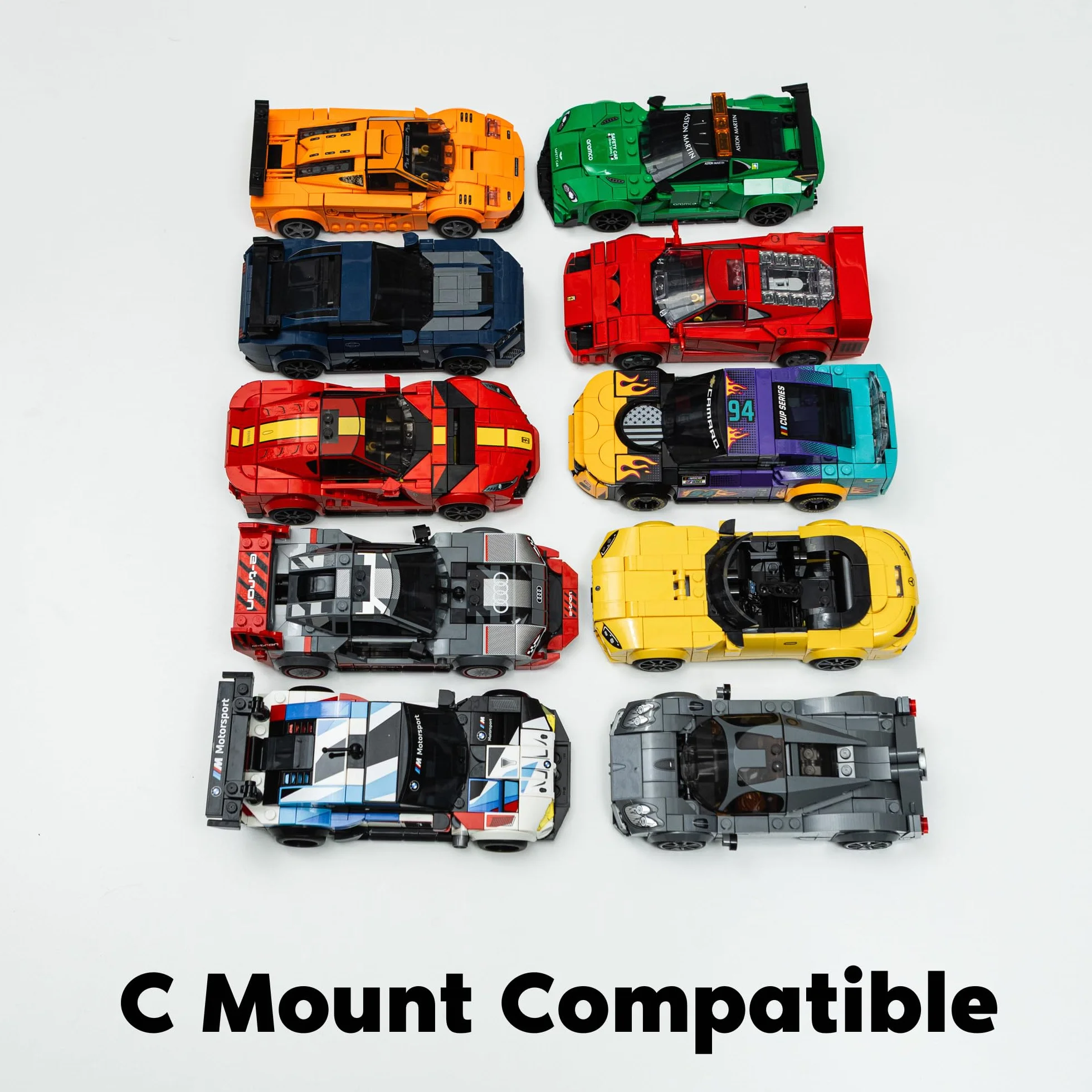 Podnośnik Do Półki Brickify Zgodny Z LEGO Speed Champions - Samochody Nie Wchodzą W Skład Zestawu - Wyświetlacz Do Przechowywania Kolekcji - Oszczędź Miejsce (Pakiet Startowy)
