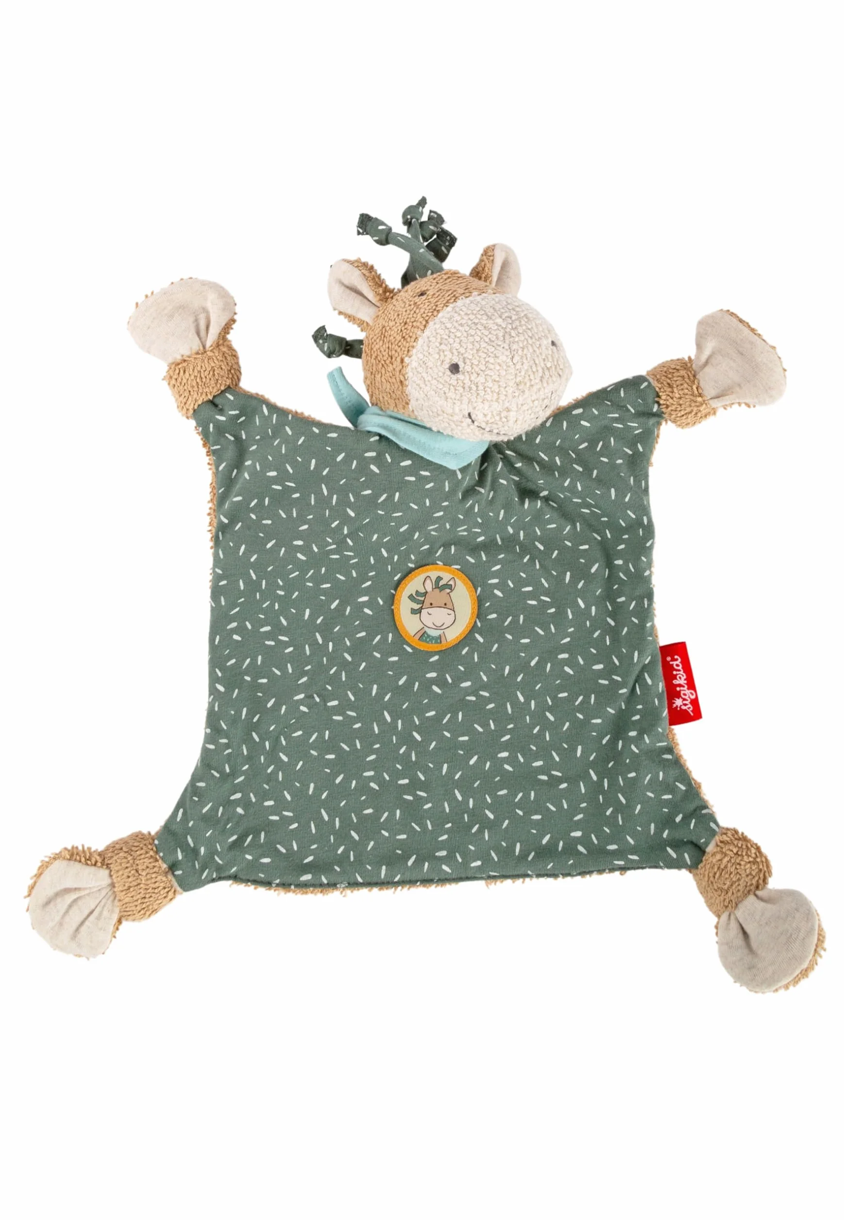 Sigikid 39825 kocyk z charakterem zwierzęcym kucykiem, zielony/beżowy