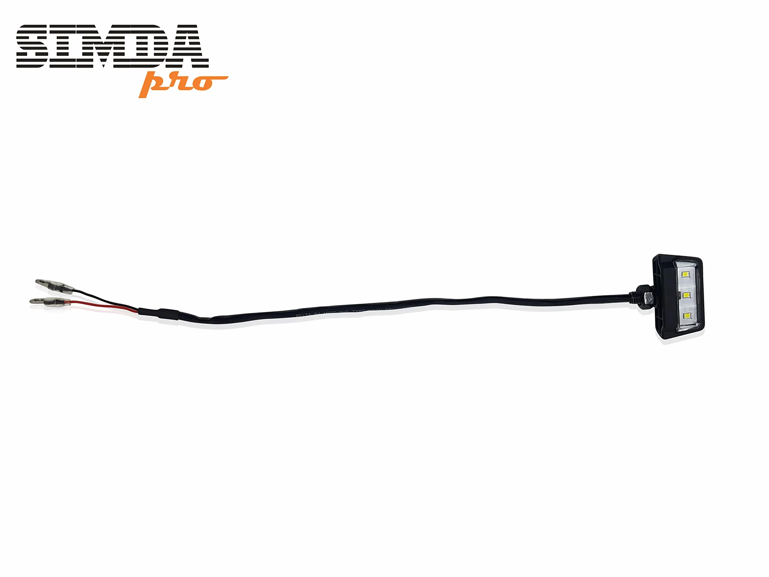 Oświetlenie LED do tablicy rejestracyjnej IP67 wodoodporne 2 sztuki czarne