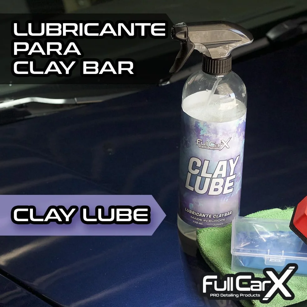 FULLCARX Clay Lube 750 ml lubrykant gliniasty do samochodu, dekontaminacja karoserii, specjalna formuła, doskonała wydajność, efektywne i bezpieczne, profesjonalne czyszczenie
