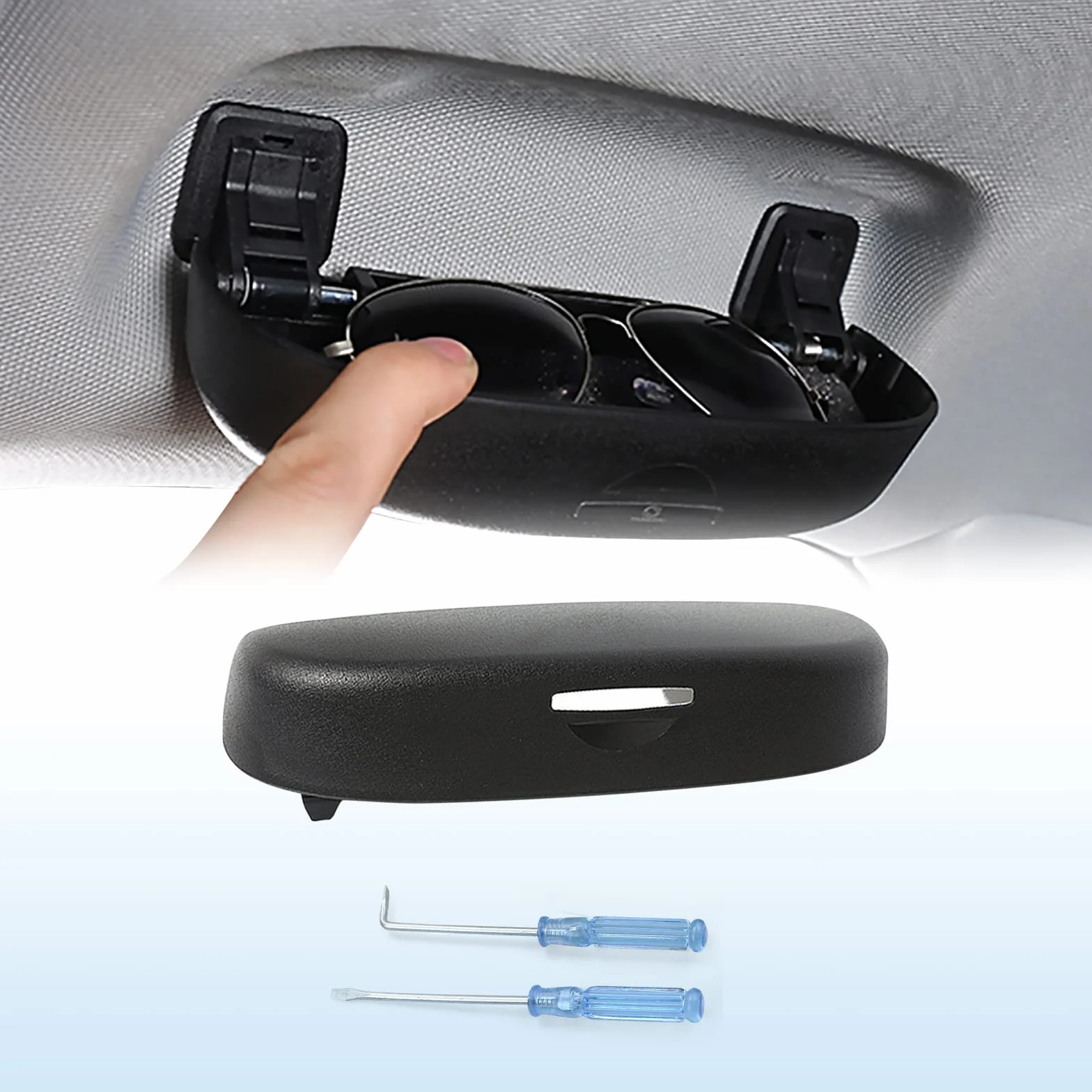 Samochodowe etui na okulary kompatybilne z Seat Leon MK4 Cupra Formentor 2020-2024, uchwyt na okulary przeciwsłoneczne, pudełko do przechowywania okularów, akcesoria Seat Leon, etui na okulary