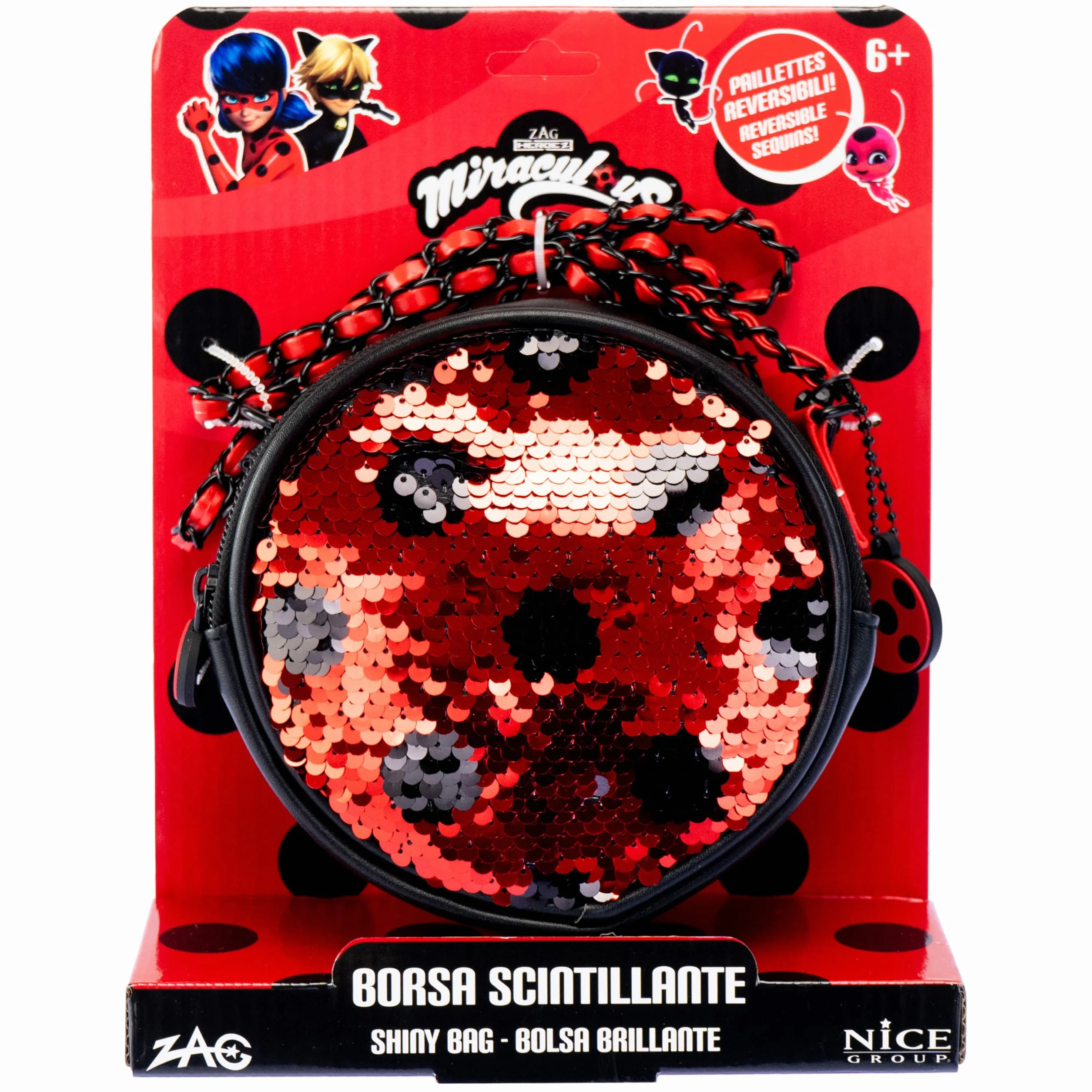 Nice Group - Lady Bug Miraculous Sequins Bag, 52021