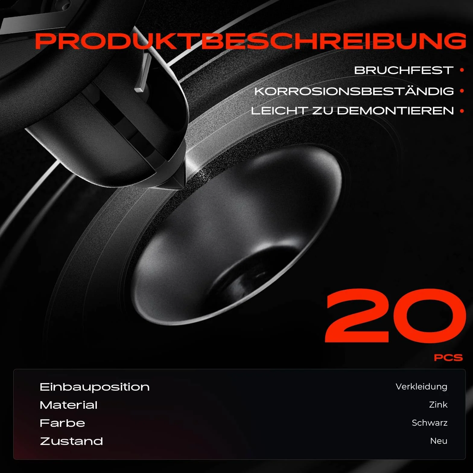 Frankberg 20 x klipsy mocujące, kompatybilne z A4, A4, Avant, A5, Q7, klasa S, Ibiza III, Octav.i.a II Superb II Pass.a.t Polo Tigu.a.n Touar.e.g Replace# 4A0867276B