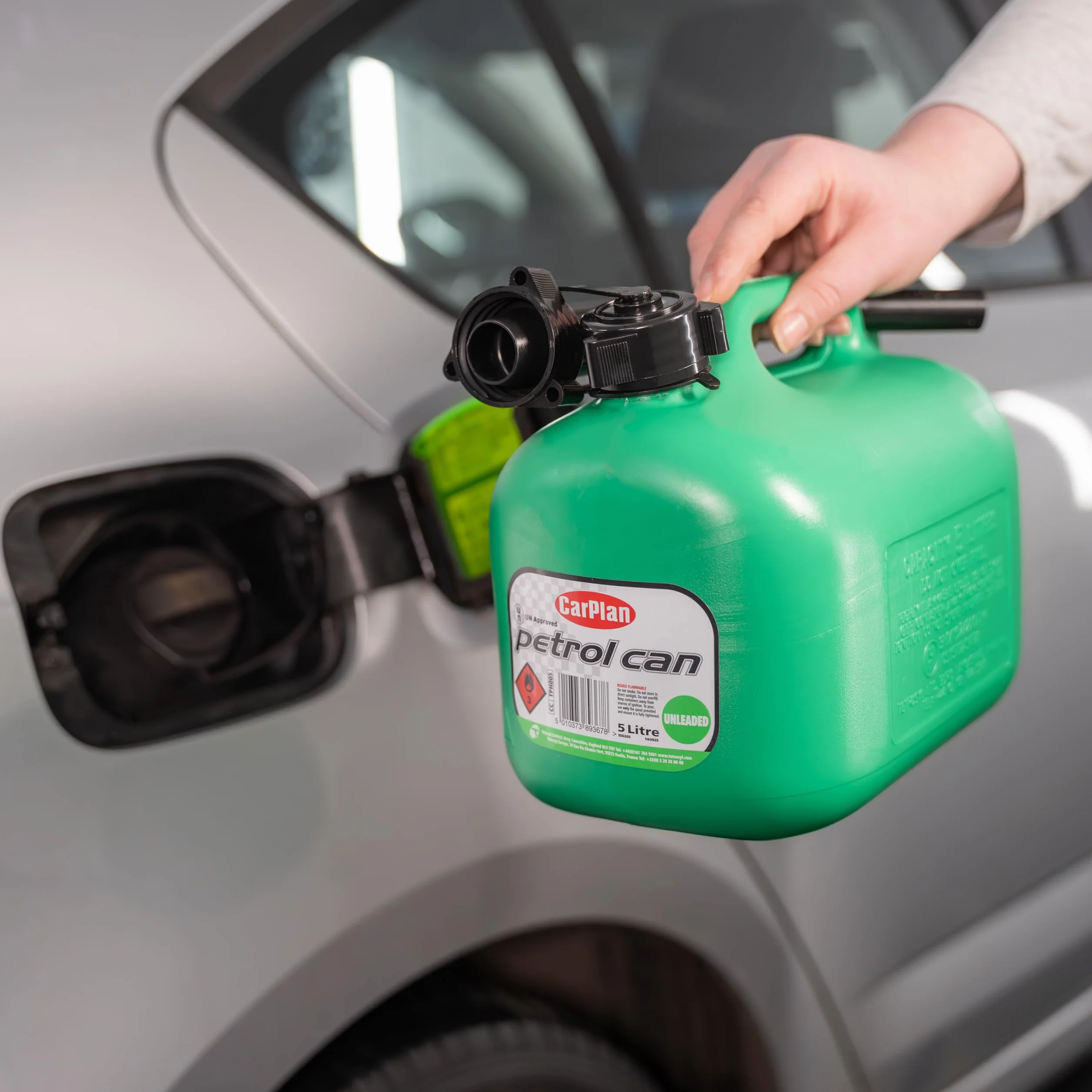 CarPlan Kanister na benzynę bezołowiową CarPlan – Zielony, 5 litrów