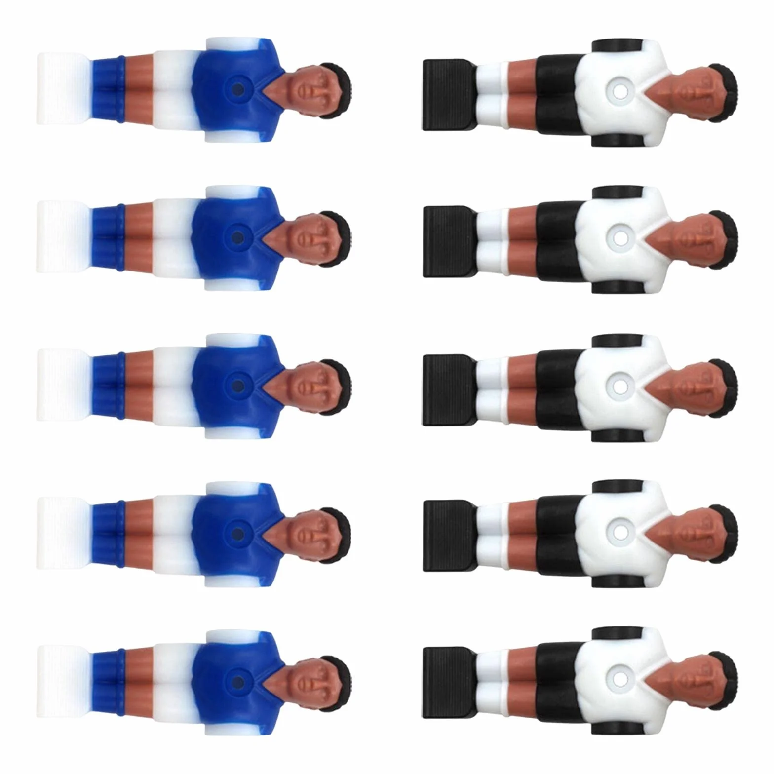 2 zestaw 10 x piłkarzyki męskie piłkarzyki piłkarskie piłkarze piłkarze figurki, 37 x 110 mm