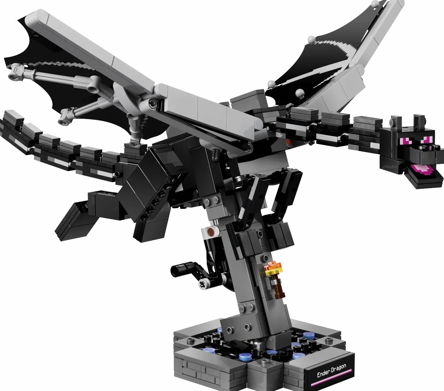 LEGO Minecraft Smok Kresu, zabawka konstrukcyjna dla dziecka, zestaw z gry, ruchoma figurka ze skrzydłami, gamingowy prezent dla chłopca lub dziewczynki od 10 lat 21595