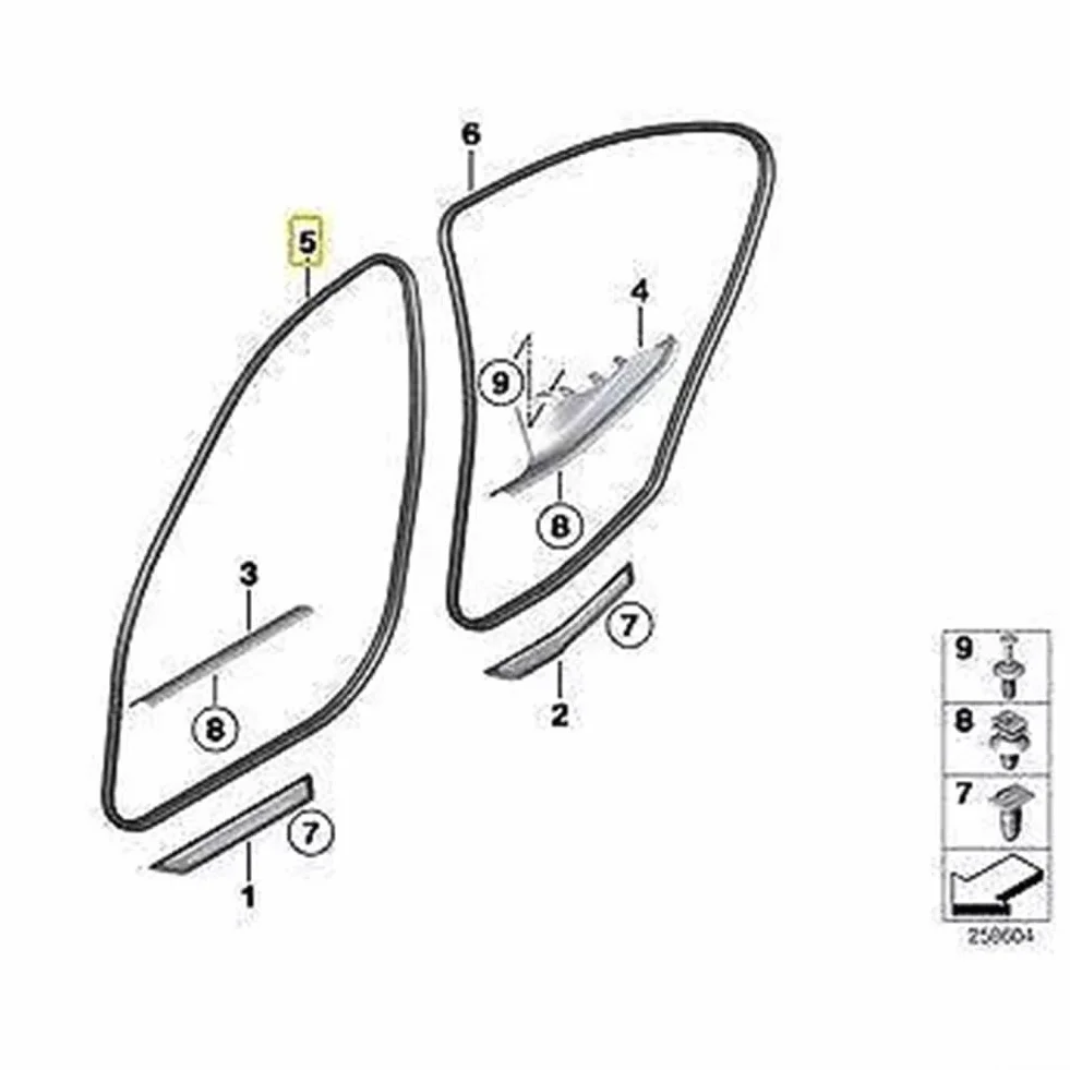 Uszczelka nadwozia drzwi przednich do BMW dla F30 dla F31 dla F80 dla serii 3 2011-2019 Wymień 51727303968 listwa uszczelniająca do przedniej pokrywy silnika samochodowego