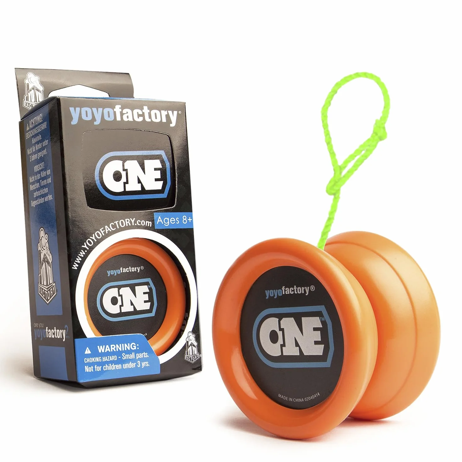 YoyoFactory ONE Yo-Yo - Pomarańczowy (od początkującego do profesjonalisty, nowoczesna wydajność YoYo, metalowe łożyska kulkowe, sznurek i instrukcja w zestawie)